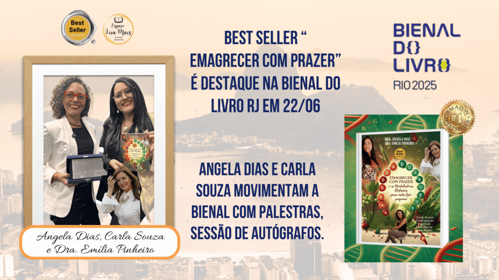 Livro Best Seller: “Emagrecer com prazer” é destaque na Bienal do Livro RJ