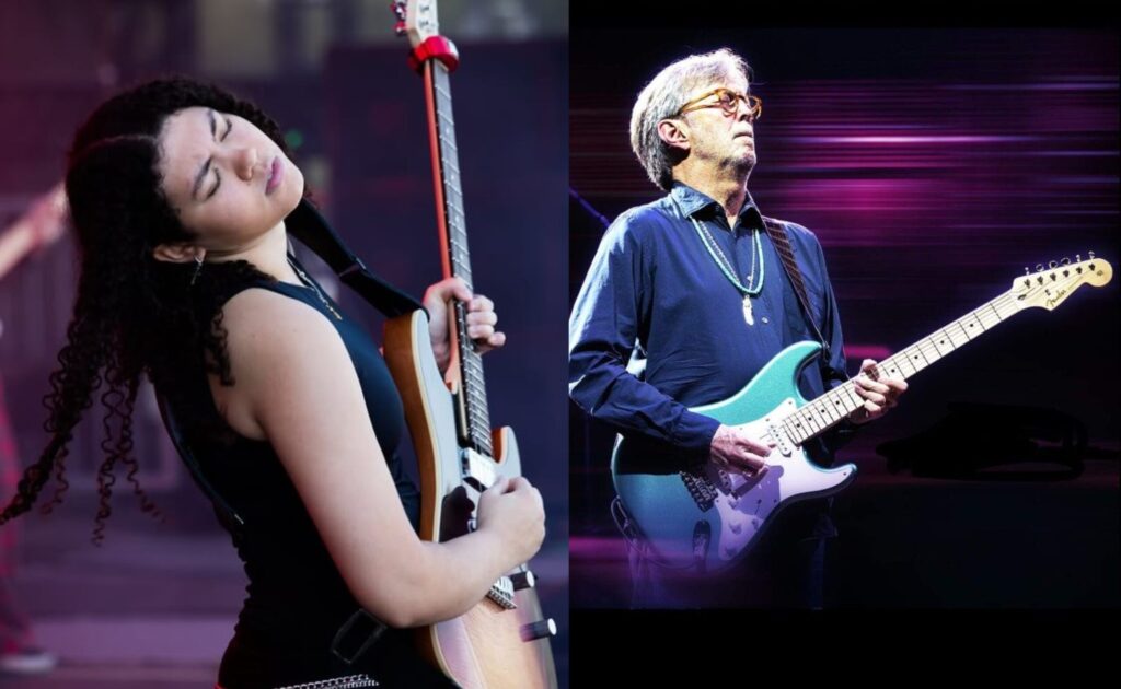 Jovem guitarrista Gabi Anias presta tributo a Eric Clapton no Kia Ora Jovem guitarrista Gabi Anias presta tributo a Eric Clapton no Kia Ora